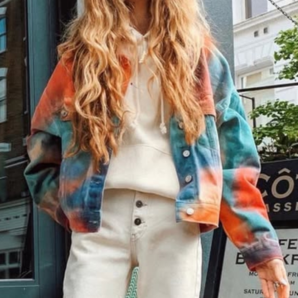 Pull&Bear Tie Dye Jean Jacket
